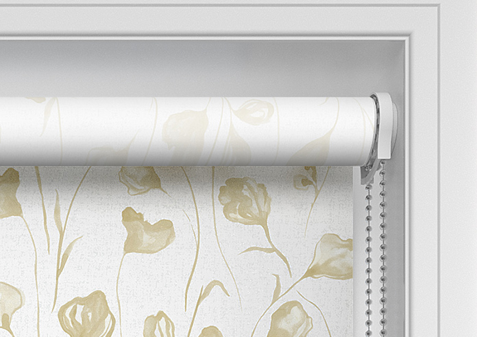 Botanical Watercolour, Old Gold - Twist&Fit Roller Blind - Image 11